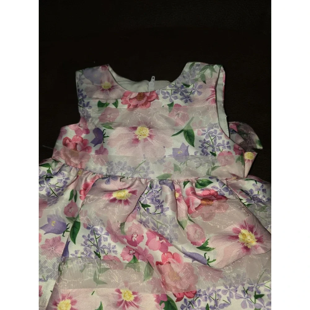 Purple rose spring floral Easter dress size 18‎ months